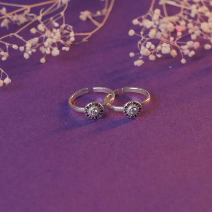 Silver Anam Toe Rings