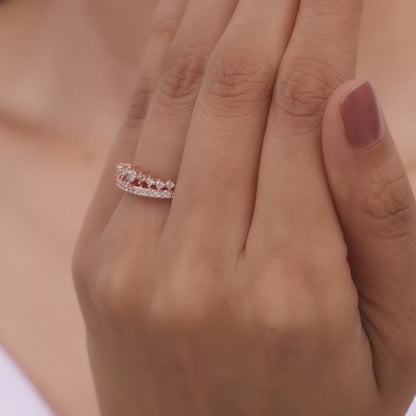 Rose Gold Queen's Crown Ring