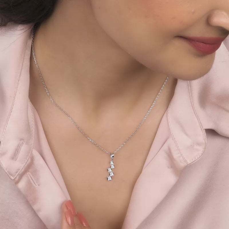 Mateo 5 Diamond Dot Pendant Necklace