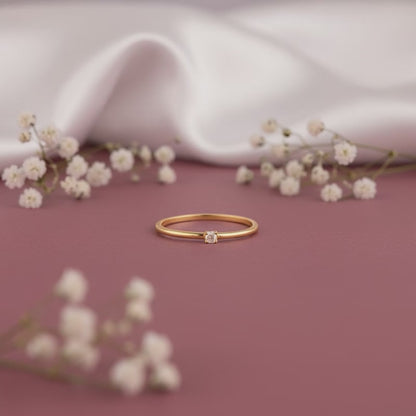 Golden Minimal Gleam Ring
