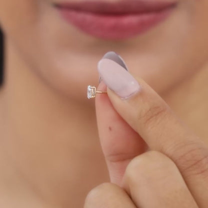 Rose Gold Ovaline Lab Grown Diamond Stud Earrings