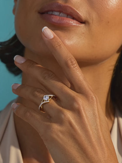 Golden Rhomboid Ring