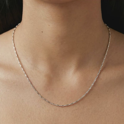 Silver Classic Morse Code Chain