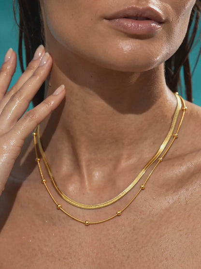 IXIA by GIVA Main Character Gold Plated Layered Necklace