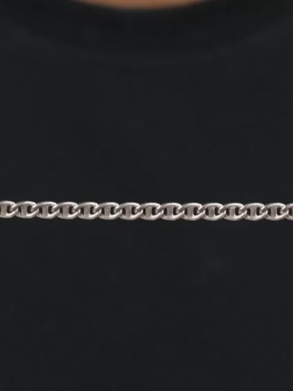 Silver Classic Curb Chain For Him