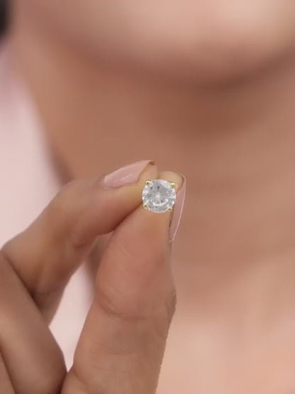 Golden Zircon Earrings