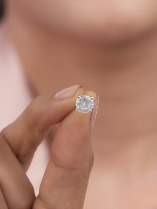 Golden Zircon Earrings