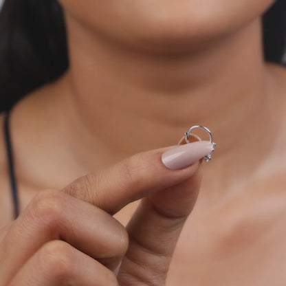 Silver Flora Spark Earrings