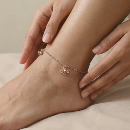 Rose Gold Cute Orb Anklet