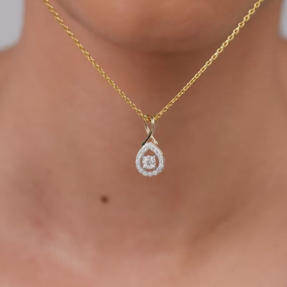 Gold Infinite Drop Lab Grown Diamond Pendant