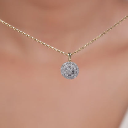 Gold Flora Gleam Lab Grown Diamond Pendant