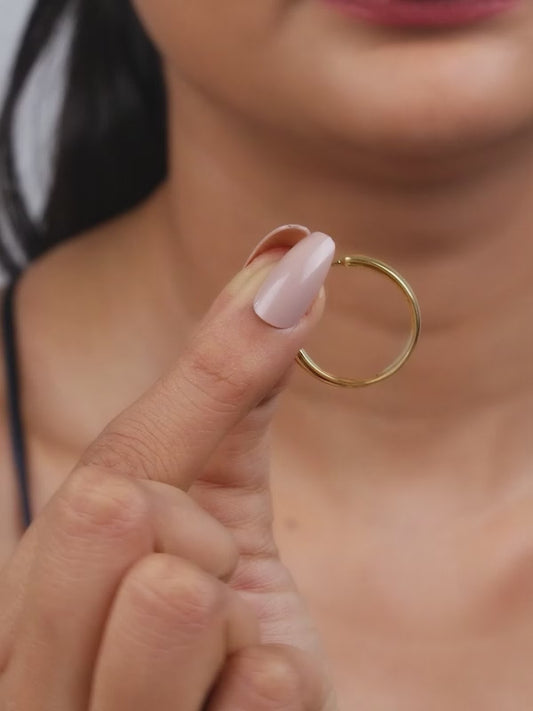 Golden Tubular Hoop Earrings