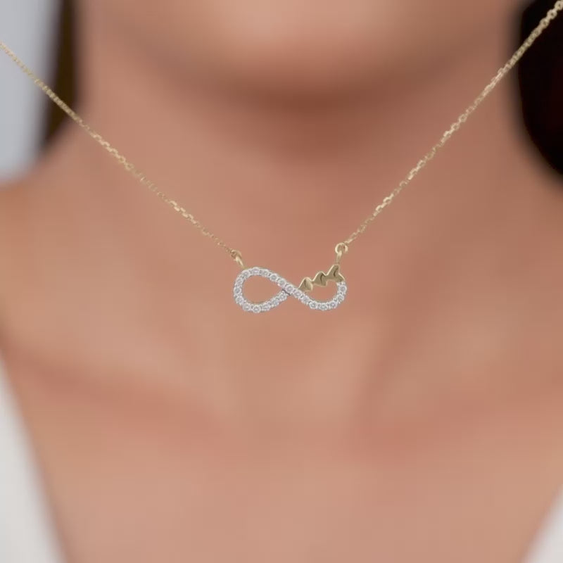 Gold Infinity Grace Diamond Necklace - gold necklace for women
