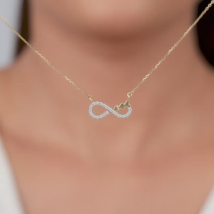 Gold Infinity Grace Diamond Necklace - gold necklace for women