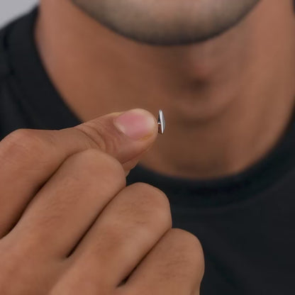 Silver Echo Triangle Stud For Him