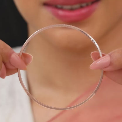 Rose Gold Circle Patterned Bangle