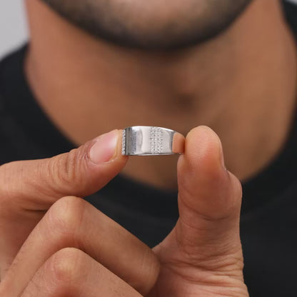 Silver Regal Crest Ring For Him