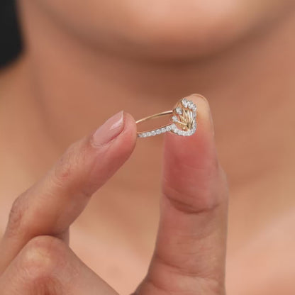 Gold Twinkle Throne Lab Grown Diamond Ring