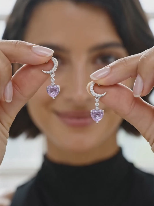 Silver Lunar Promise Earrings
