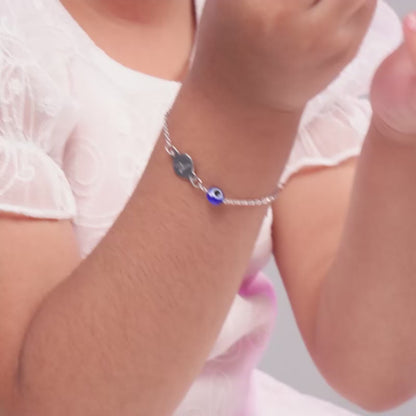 Silver Personalised Envy Gaze Kids Bracelet (2 - 8 Years)