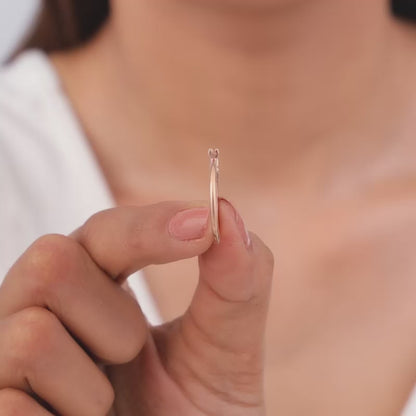 Rose Gold Minimal Hoop Earrings