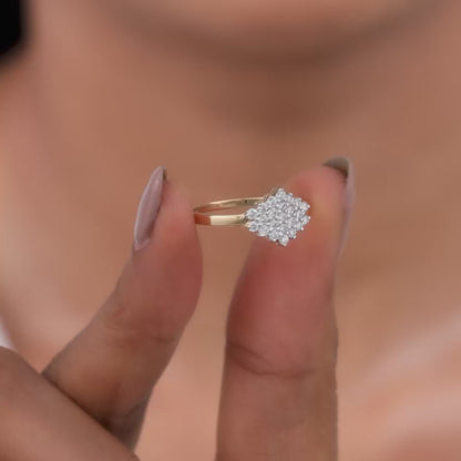 Gold Caprese Lab Grown Diamond Ring