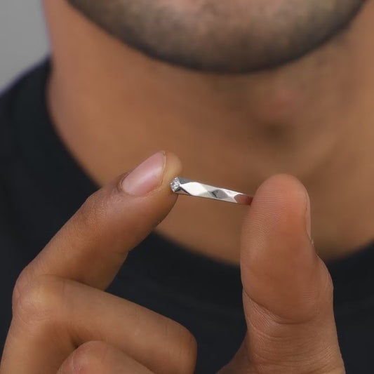 Silver Rugged Ring For Him