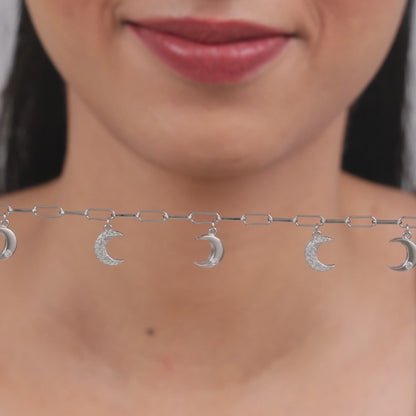 Silver Half Moon Bracelet