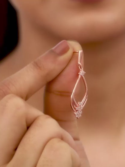 Rose Gold Princess Earrings