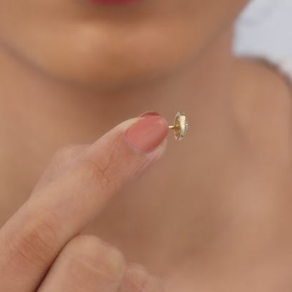 Gold Beauty In Nature Lab Grown Diamond Earrings