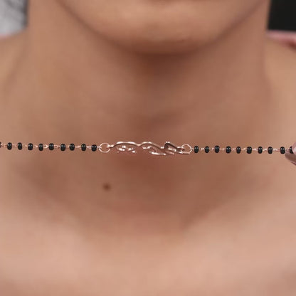 Rose Gold Personalised Eternal Initial Mangalsutra Bracelet