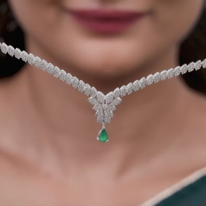 Silver Party Wear Necklace