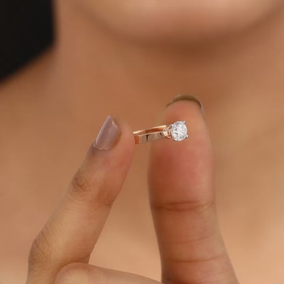 Anushka Sharma Rose Gold Joy Solitaire Lab Grown Diamond Ring