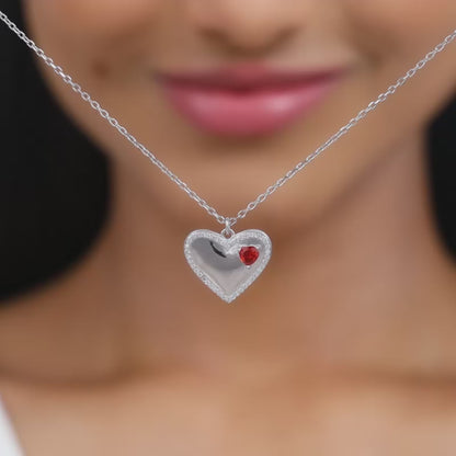 Silver You're the Love of My Life Pendant With Link Chain