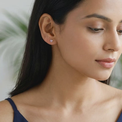 Silver Blush Beat Studs