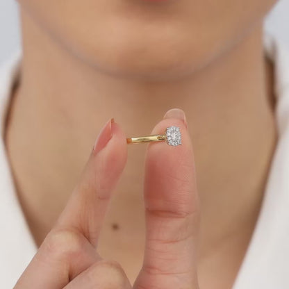 Gold Solo Dazzle Diamond Ring
