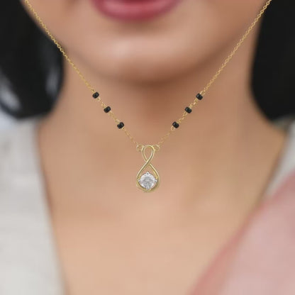 Gold Bandhan Solitaire Lab Grown Diamond Mangalsutra