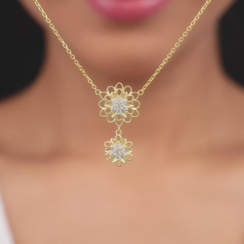Diamond Daisy Pendant Necklace - Nuha Jewelers