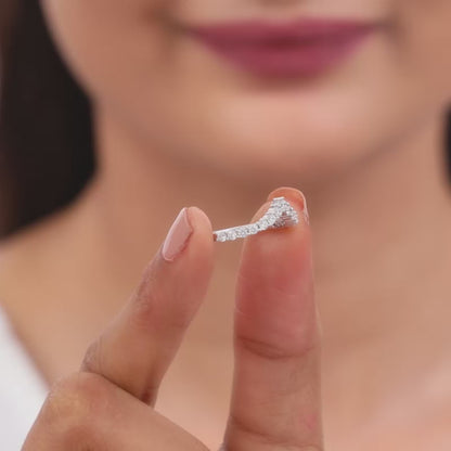 Silver Classic Zircon Vanki Ring