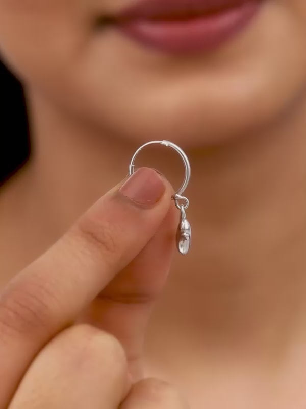 Silver Mini Star Hoop Earrings