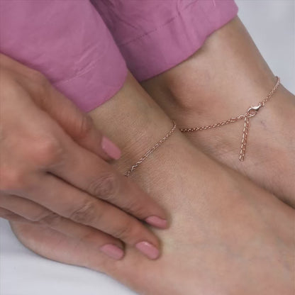 Rose Gold Infinite Charm Anklet