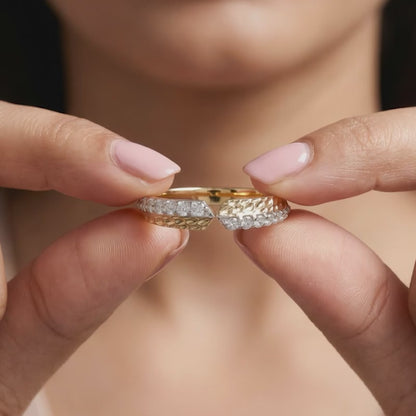 Gold Dynamic Lab Grown Diamond Ring (Size 12)