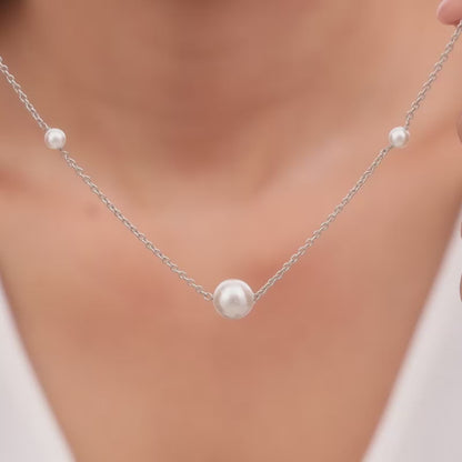Silver Luxe Of Pearl Necklace