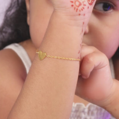 Golden Heartbeat Kids Bracelet (2 - 8 Years)