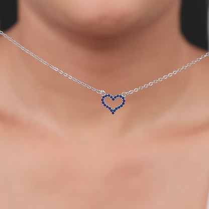 Silver Midnight Heart Necklace