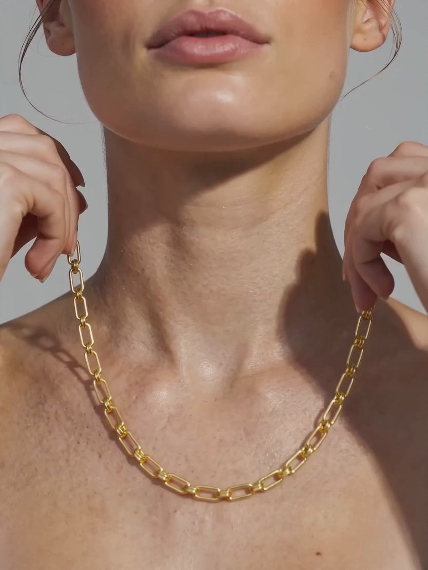 IXIA by GIVA Baddie Link Gold Plated Necklace
