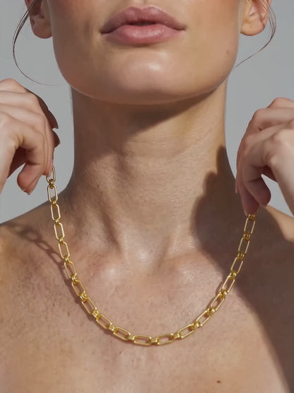 IXIA by GIVA Baddie Link Gold Plated Necklace