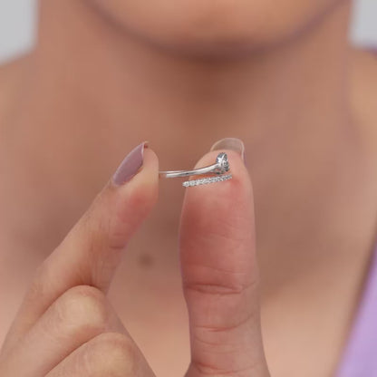 Silver Heartfelt Embrace Ring