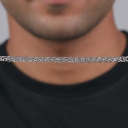 Silver Chroma Chain Bracelet For Him