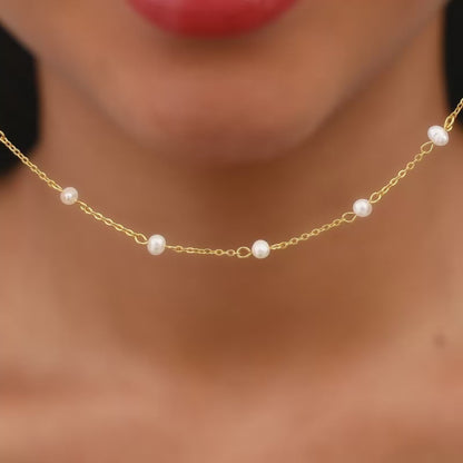 Golden Delicate Pearl Bracelet